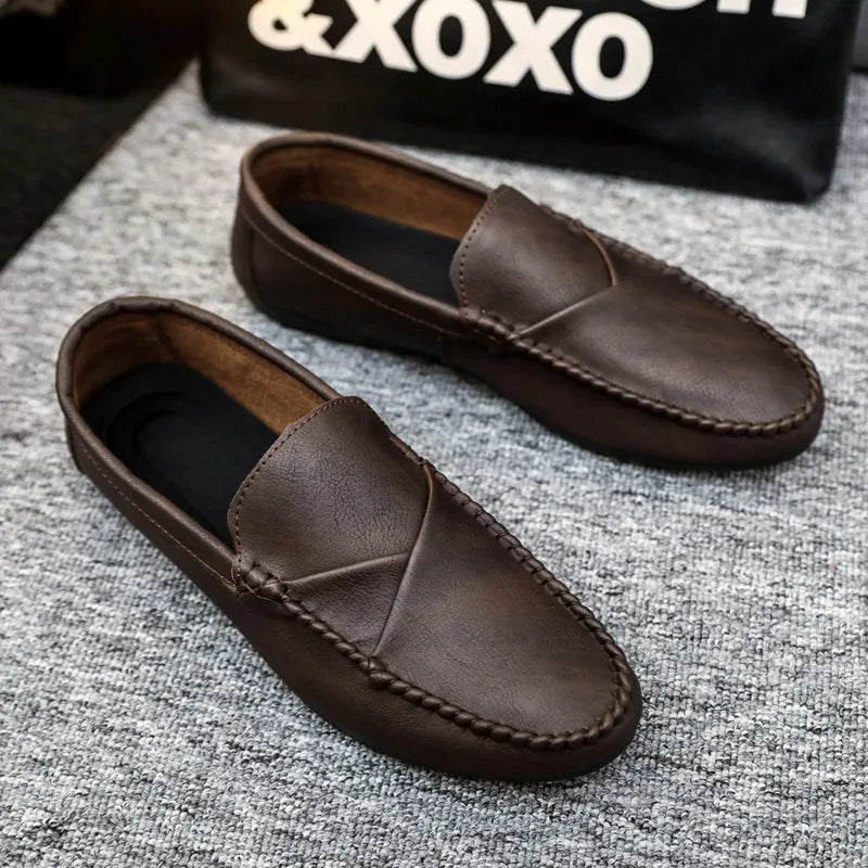 2025 Luxury Trendy Dress Shoes Men Loafers Split Leather Moccasins Shoes for Men Formal Mariage Wedding Shoe Botas Para Hombre