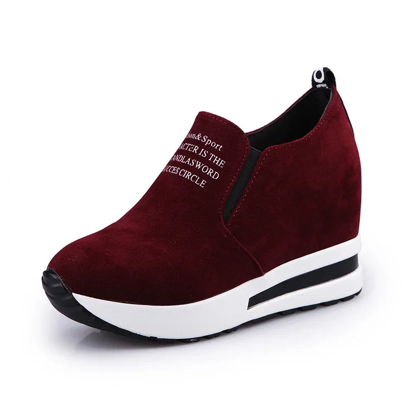 Arrival Women Shoes Wedge Increase Shoes Black Shoes Women Sneakers Leisure Platform Breathable Zapatos De Mujer