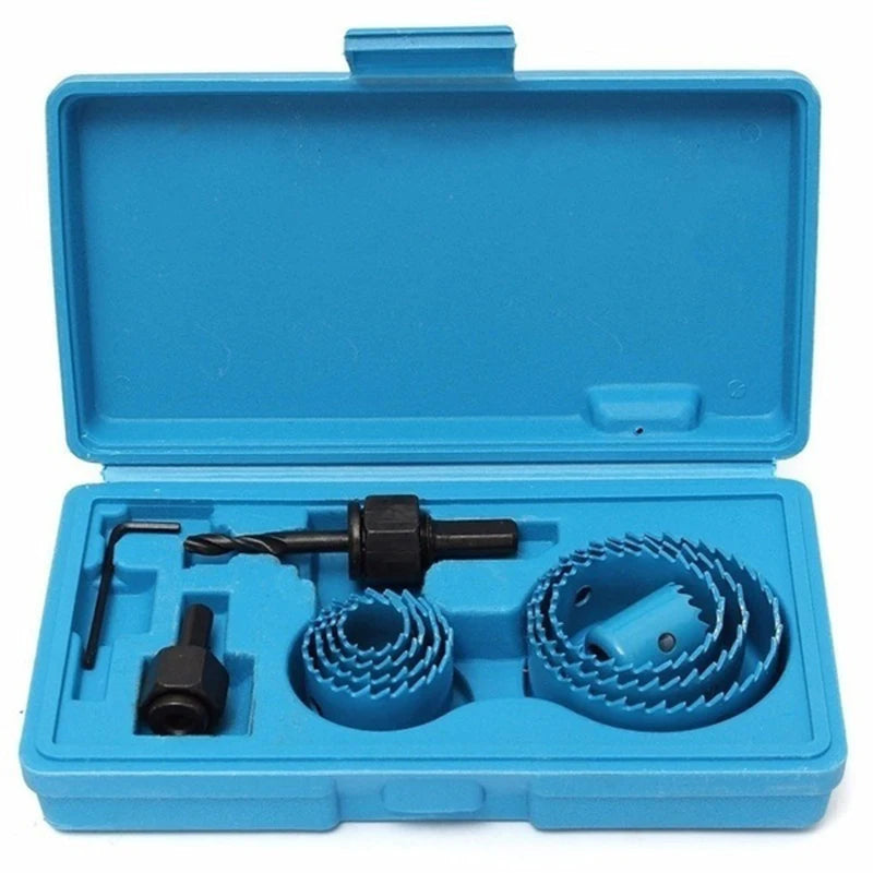 11pcs/set Hole Saw Cutting Set Kit Tools 19-64mm with Case for thin wooden board