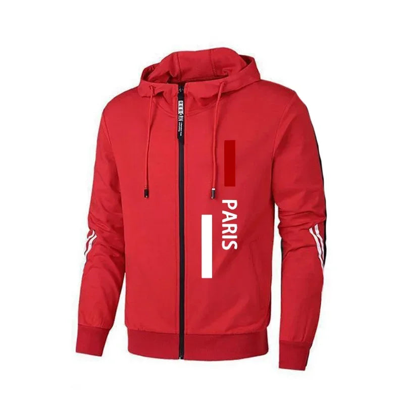 Men's fashion sportswear printed jacket zipper casual coat winter sportswear running men's clothing autumn winter ed sweatshirt.