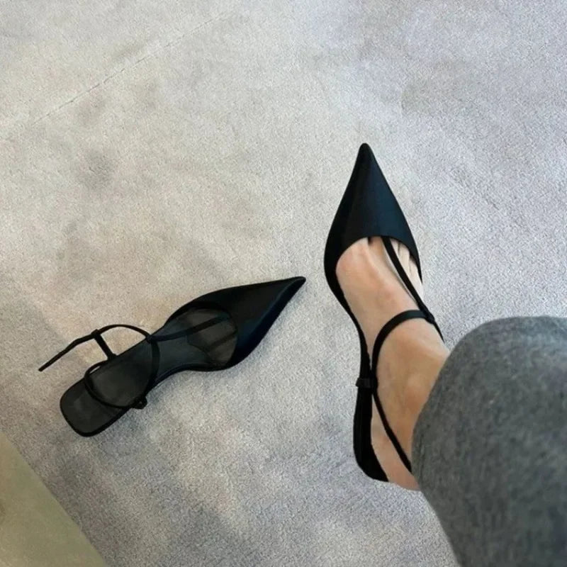 Shoes for Women Sexy Pointed Toe Women's Sandals Comfortable Low Heel Trendy Sandal Simple Versatile Large Size Pumps