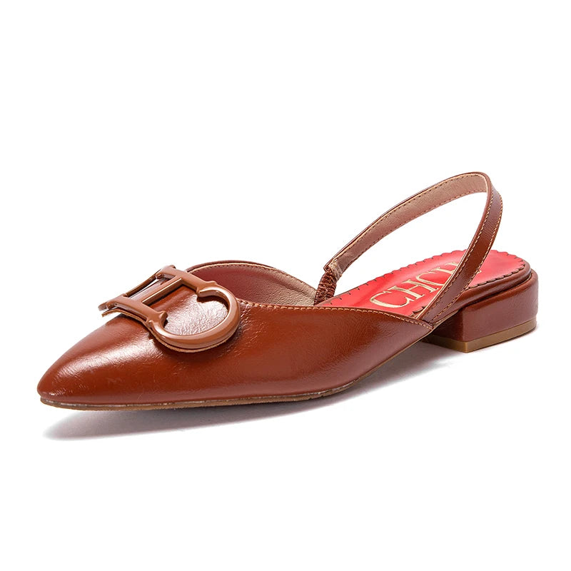 Summer Women's New 2024 Women's Low Heel Sandals Fashion Solid Color Simple Women's New Sandals