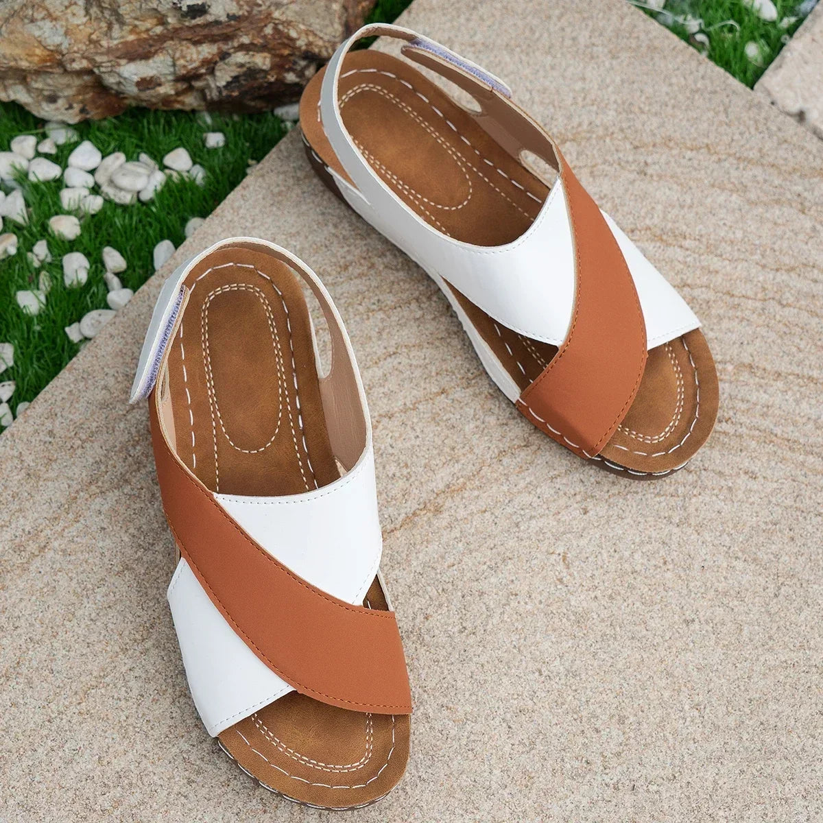 2025 Women Wedges Sandals Summer Fashion Sandals Lightweight Casual Sandals Shallow Outdoor Beach Shoes Women Sandalias De Mujer
