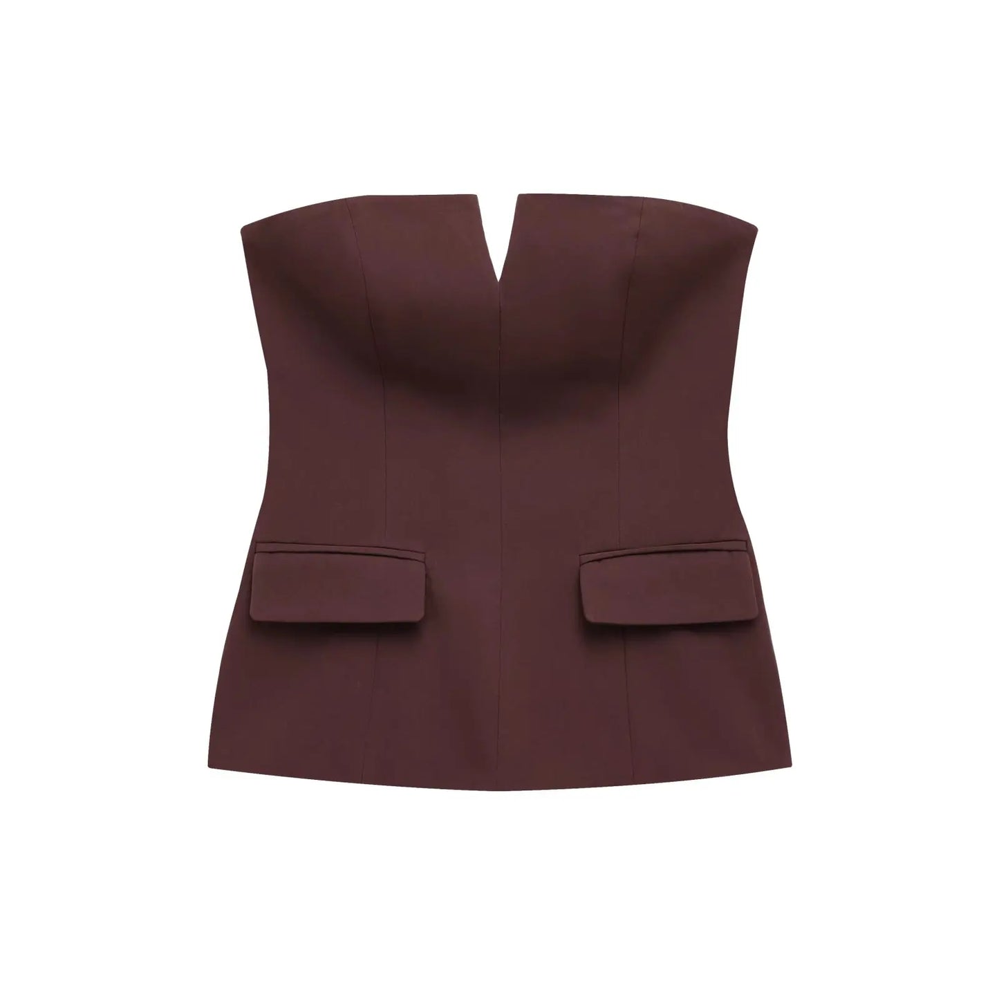 TFMLN Spring Summer Women Strapless Crop 2025 Tops Basic Sleeveless Office Lady Tops Trend Street Classic Solid Tube Tops