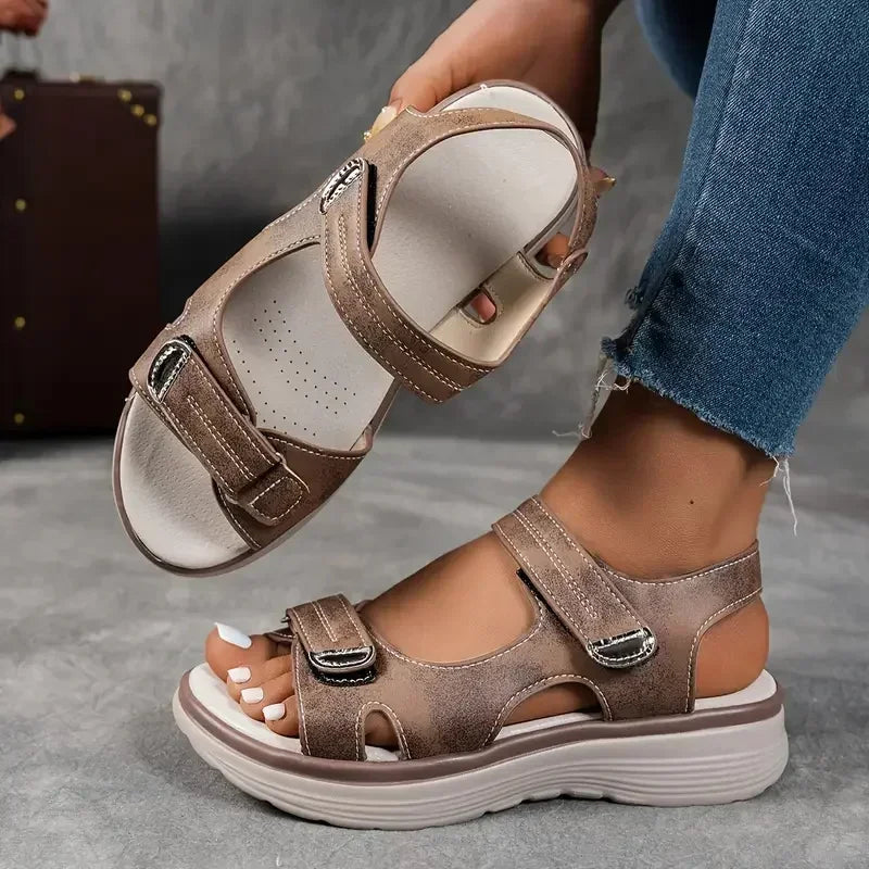 New Summer Wedge Sandals Casual Women Comfortable Fashion Thick Sole Outdoor Platform Sandals Non Slip Wading Beach Shoes Women