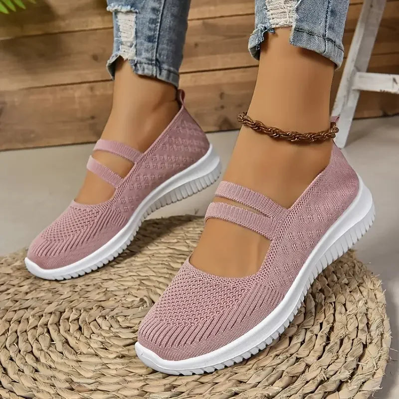 Women's shoes, breathable flying woven shoes, women's outdoor casual shoes, flat anti-slip shoes, free shipping shoes