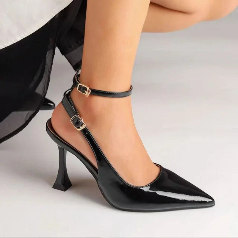 2025 New Women Sandals Fashion Pointed Toe Singbacks Shoes Ladies Outdoor Elegant High Heels Stripper Sandals Sandalias De Mujer