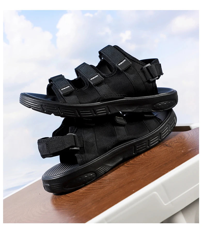 A Pair of Men's Sandals, Summer New Trendy Sports Outer Wear, Non-Slip, Wear-Resistant, Soft-Soled Driving, Cool Beach Shoes for Men