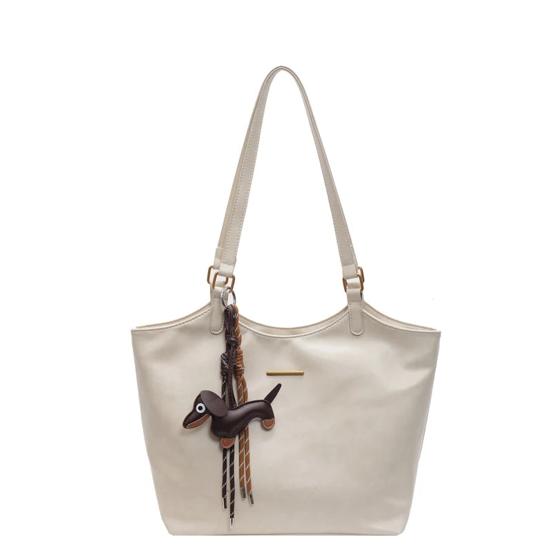 Women Vintage Shoulder Bag PU Leather Retro Tote Handbag Large Capacity Fashion Underarm Bag Female Travel Work Bag