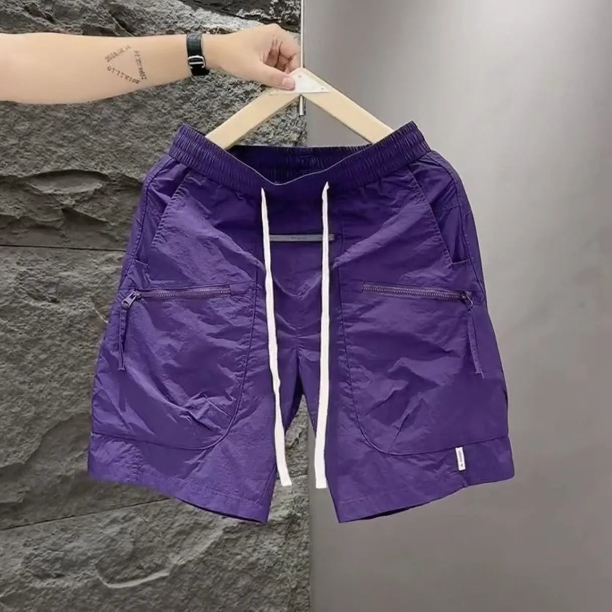 2025 Men Clothing Men's Shorts Trend Elastic Waist Sweatpants Summer Men Short Korean Fashion Streetwear Harajuku Shorts Men