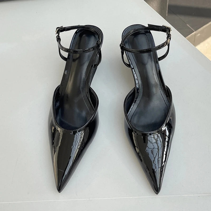 Fashion Wedges Shoes For Women Pointed Toe Female Footwear New 2026 Casual Ladies High Heels Sandals Slingbacks Heel Pumps