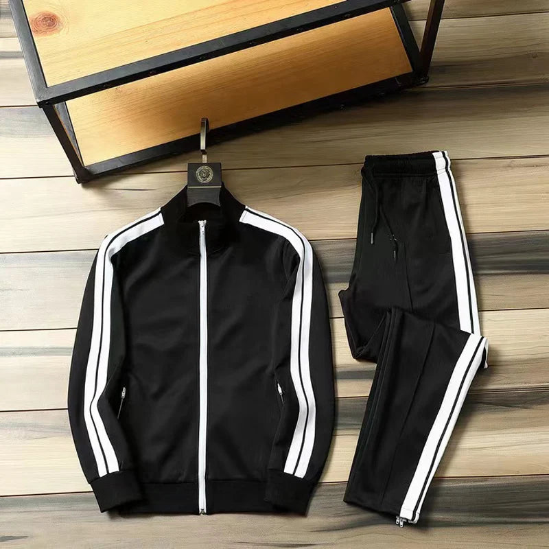 2025 Summer New Casual Suit Men's Lapel Shirt Trouser Two-Piece Comfortable Versatile Sport Suit