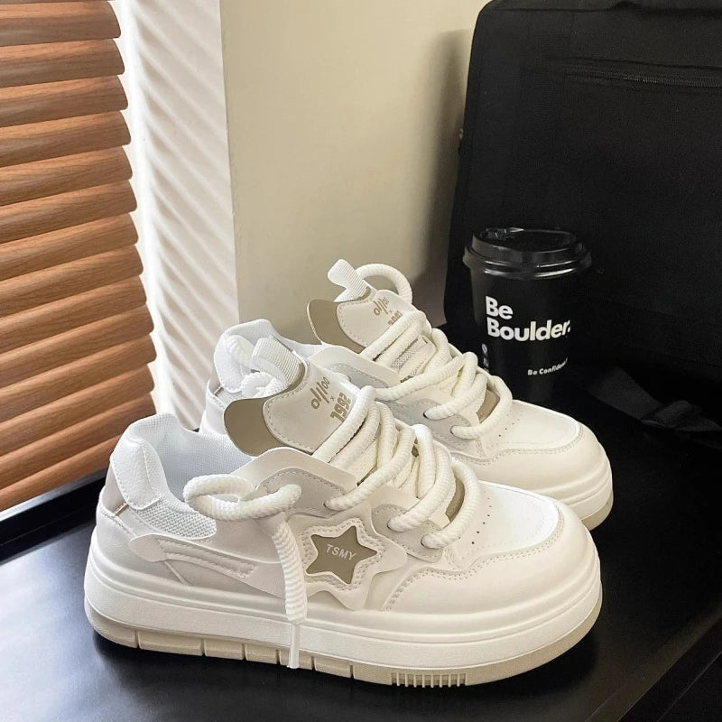 Women's Shoes Platform Sneakers New Star Designer Casual Shoes Flat Outdoor High Quality Running Shoes Trend Lace Up Tennis Shoe