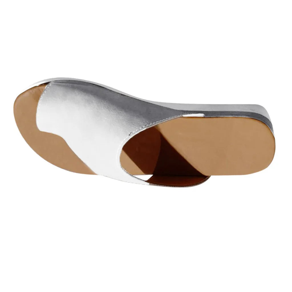 Women's Sandals 2022 New Female Slippers Shoes Comfy Platform Flat Sole Orthopedic Bunion Corrector Flip-flops  43