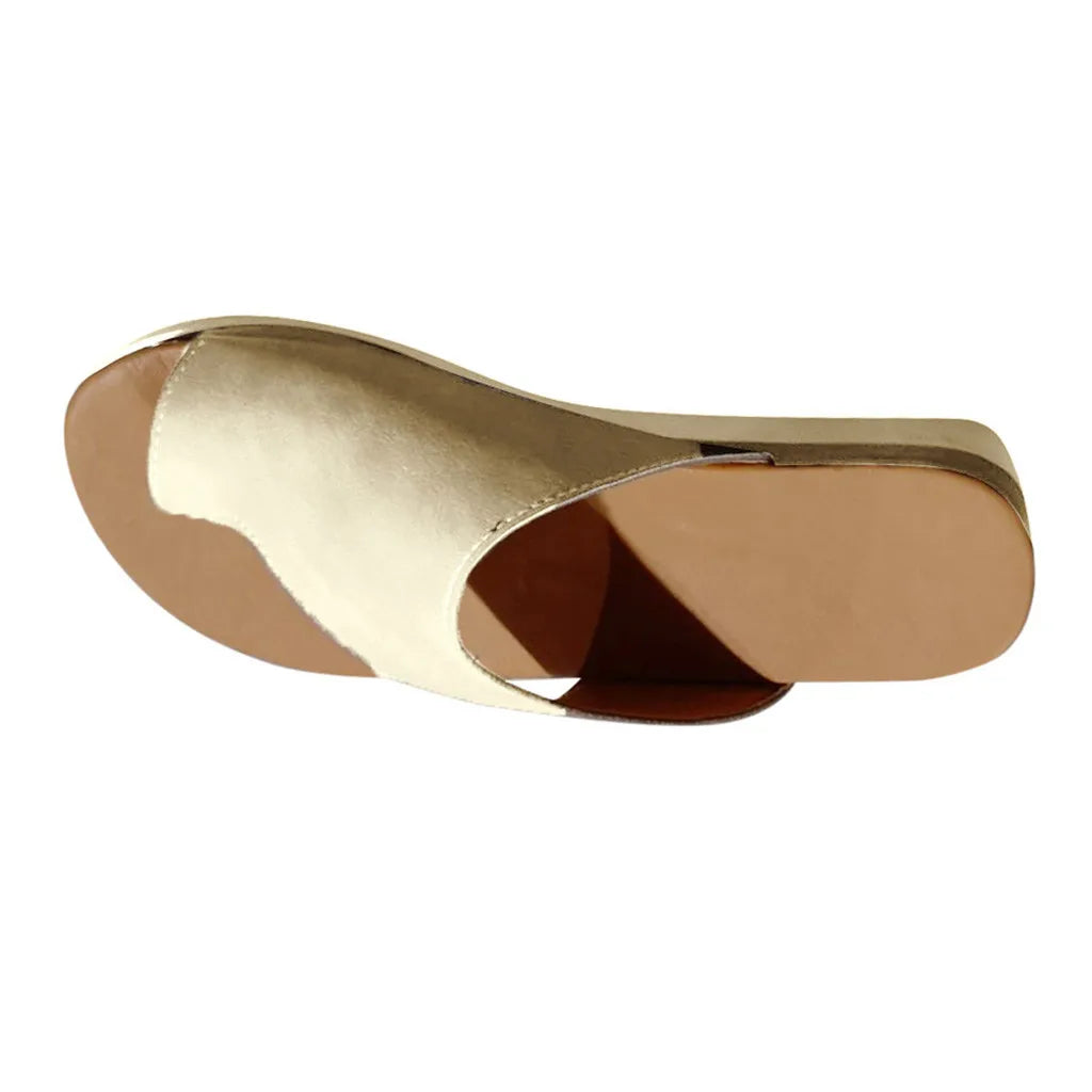Women's Sandals 2022 New Female Slippers Shoes Comfy Platform Flat Sole Orthopedic Bunion Corrector Flip-flops  43