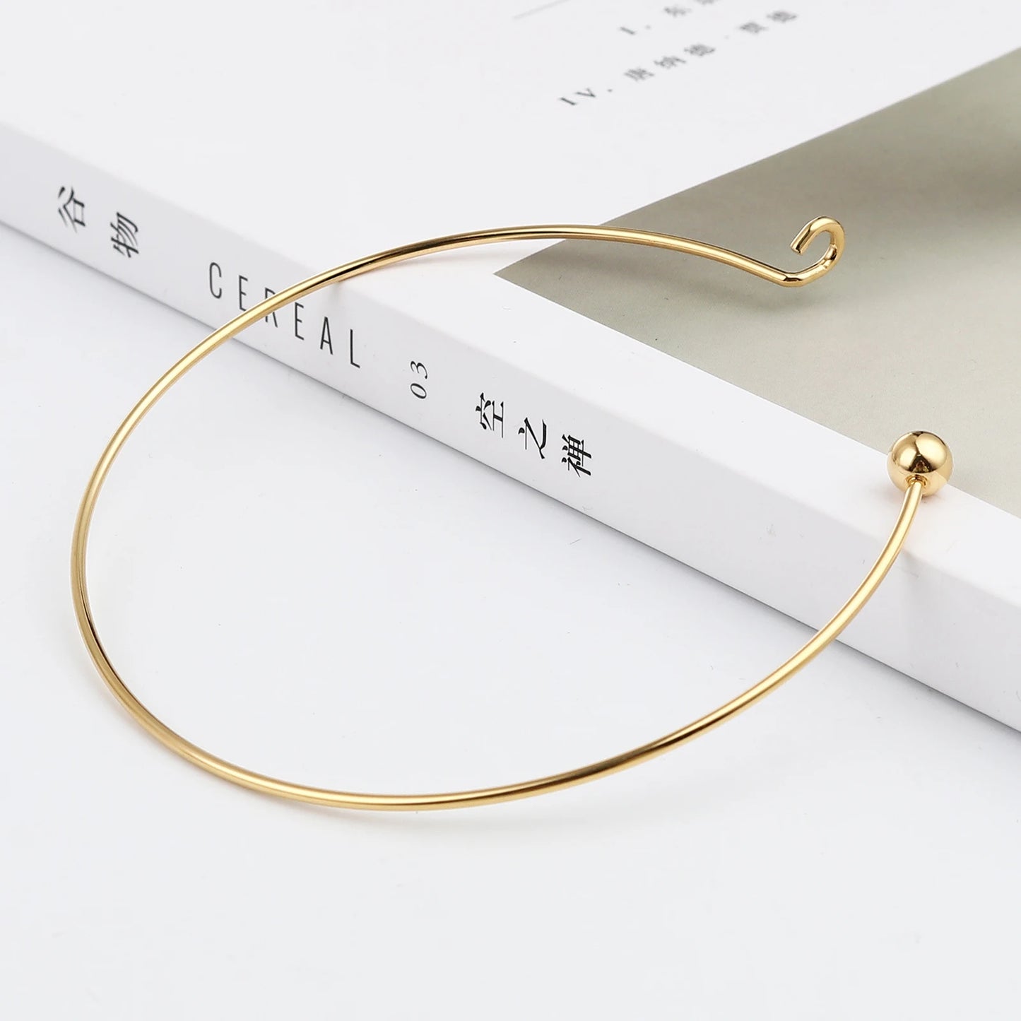 Stainless Steel Bangles Bracelets Circle Ring Gold Color Adjustable 21cm(8 2/8") long For DIY Jewelry Making, 1 Piece