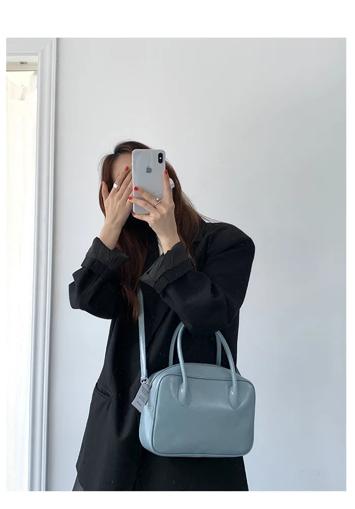 New Women Casual Tote Handbags Fashion Ladies Daily Crossbody Bag Retro Oil Wax Leather Female Shoulder Messenger Bags Summer