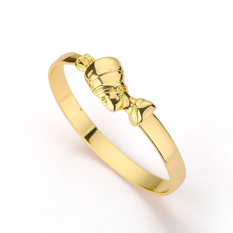 Egyptian Queen Nefertiti Bangles For Women MenAdjustable Africa Couple Bracelet HipHop Punk Bracelets Jewelry Gifts 2025