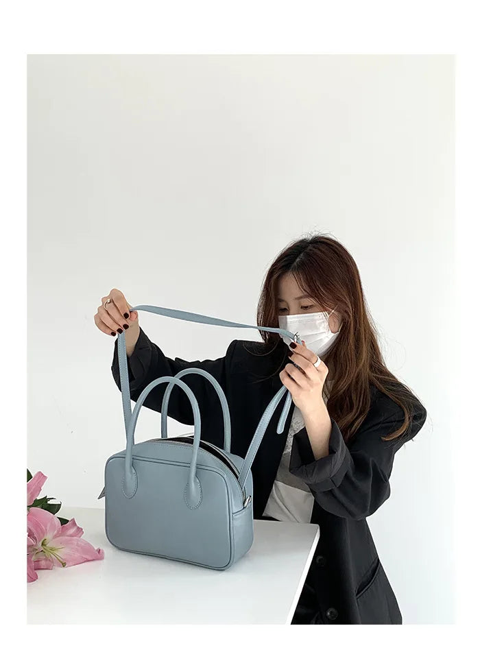New Women Casual Tote Handbags Fashion Ladies Daily Crossbody Bag Retro Oil Wax Leather Female Shoulder Messenger Bags Summer