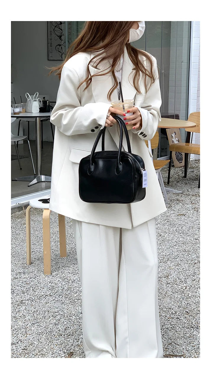 New Women Casual Tote Handbags Fashion Ladies Daily Crossbody Bag Retro Oil Wax Leather Female Shoulder Messenger Bags Summer