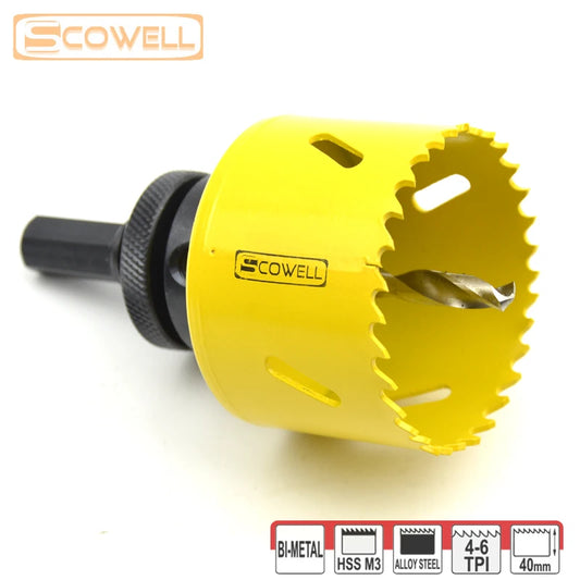 HSS Bimetallic Holesaw Cutter With Arbor Drill Bit Set For Cutting Wood Metal 32mm 38mm 44mm 46mm 57mm 65mm 68mm 70m Crown Saw