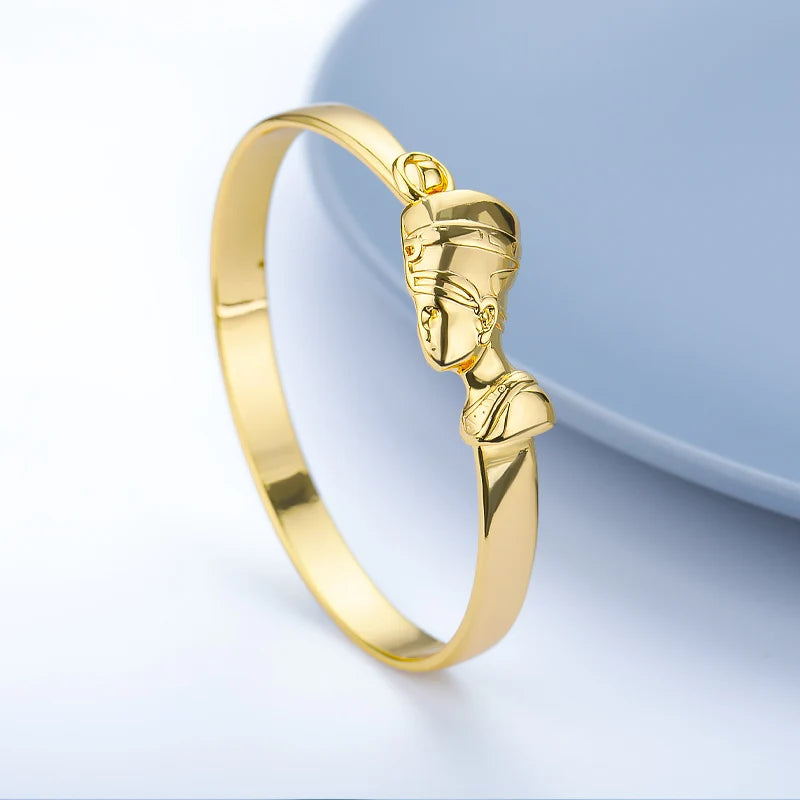Egyptian Queen Nefertiti Bangles For Women MenAdjustable Africa Couple Bracelet HipHop Punk Bracelets Jewelry Gifts 2025