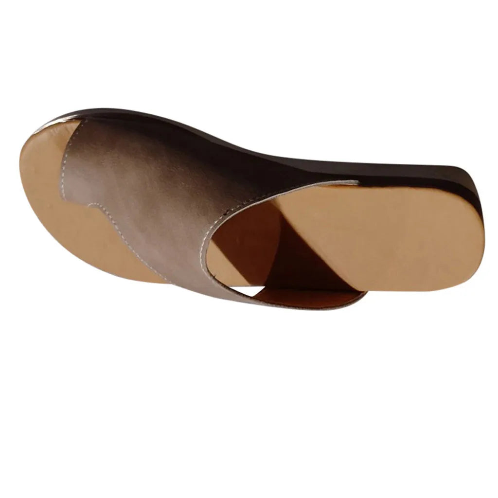 Women's Sandals 2022 New Female Slippers Shoes Comfy Platform Flat Sole Orthopedic Bunion Corrector Flip-flops  43