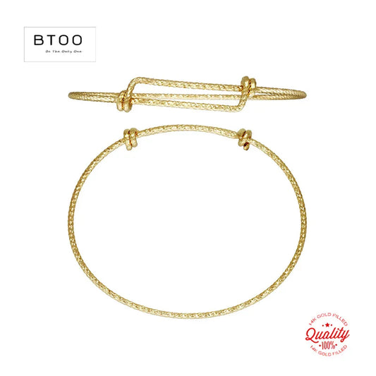 14K Gold Filled Adjustable Bangle Handmade Jewelry Boho Charms Bracelets Vintage Bridesmaid Gift Women Jewelry