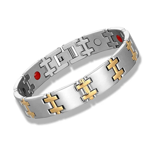 Magnetic Bangle Men's Woman 316L Stainless Steel 4 Health Care Elements Golden Hand Chain For Male Female Festival Hand jewelry
