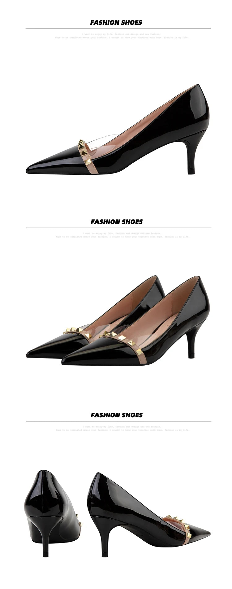 NEW Shoes Women 2025 Summer High Heels Basic Office ladies Shoe Rivet Pumps Sexy Female Heels Fashion Retro Zapatos De Mujer