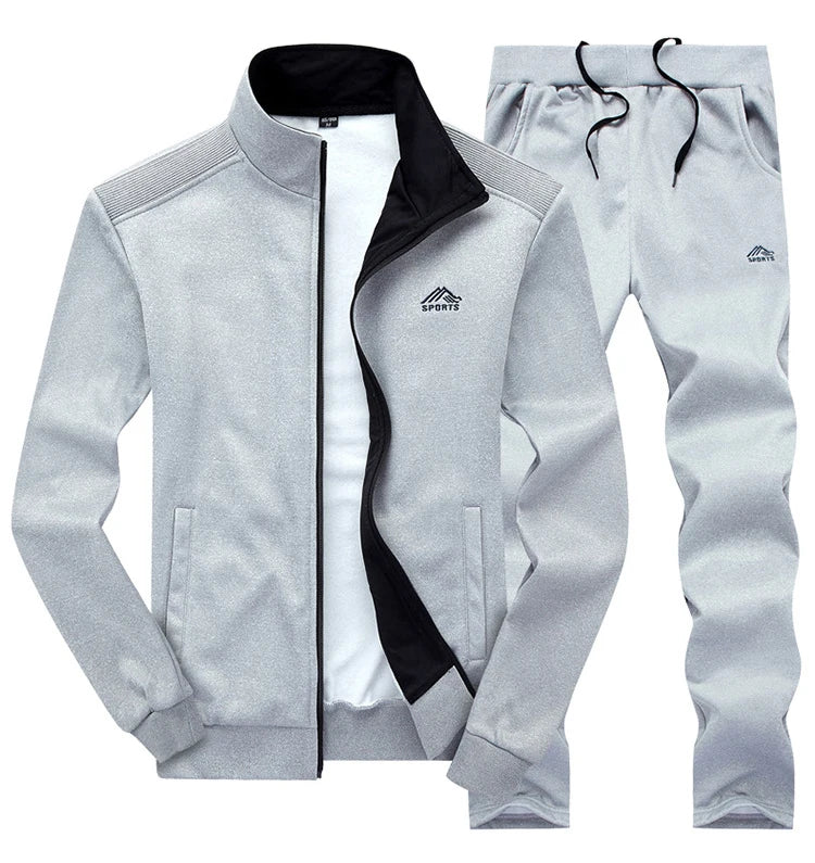 Men Sportwear Sets Fashion Autumn Spring Sporting Suit Sweatshirt +Sweatpants Mens Clothing 2 Pieces Sets Slim Tracksuit hoodies