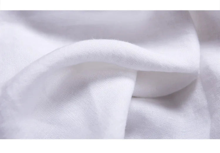 New design brand clothing 100% Linen Men shirt Casual shirts for men short sleeve stand collar top mens camisa masculina chemise