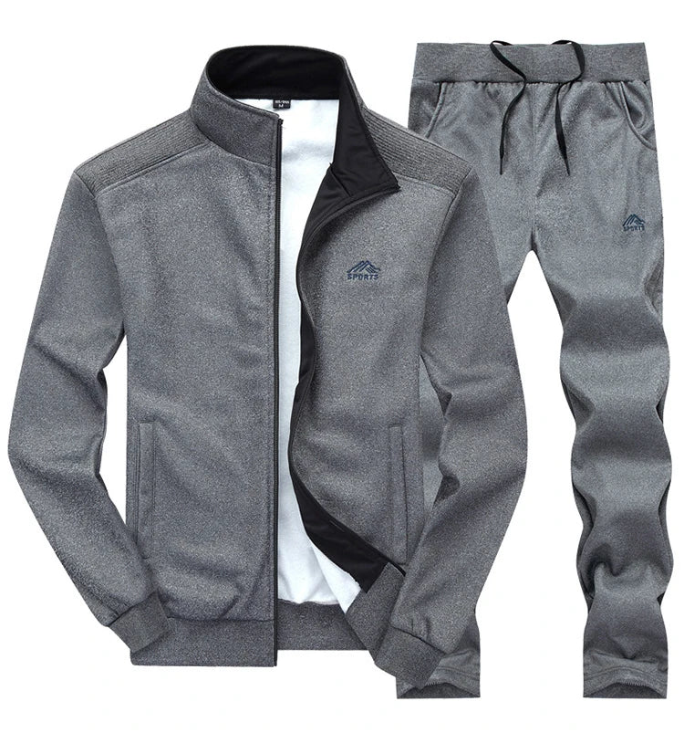 Men Sportwear Sets Fashion Autumn Spring Sporting Suit Sweatshirt +Sweatpants Mens Clothing 2 Pieces Sets Slim Tracksuit hoodies