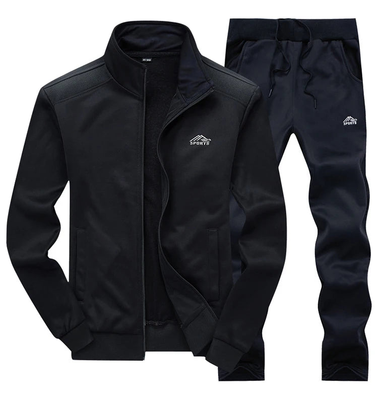 Men Sportwear Sets Fashion Autumn Spring Sporting Suit Sweatshirt +Sweatpants Mens Clothing 2 Pieces Sets Slim Tracksuit hoodies