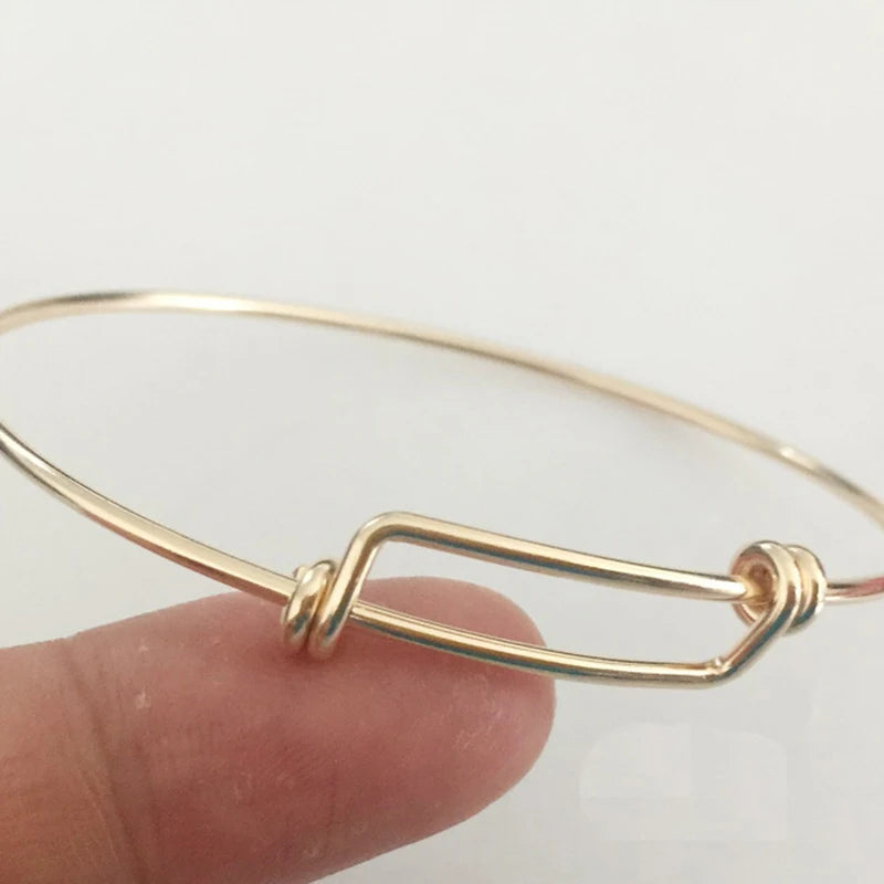 14K Gold Filled Adjustable Bangle Handmade Jewelry Boho Charms Bracelets Vintage Bridesmaid Gift Women Jewelry