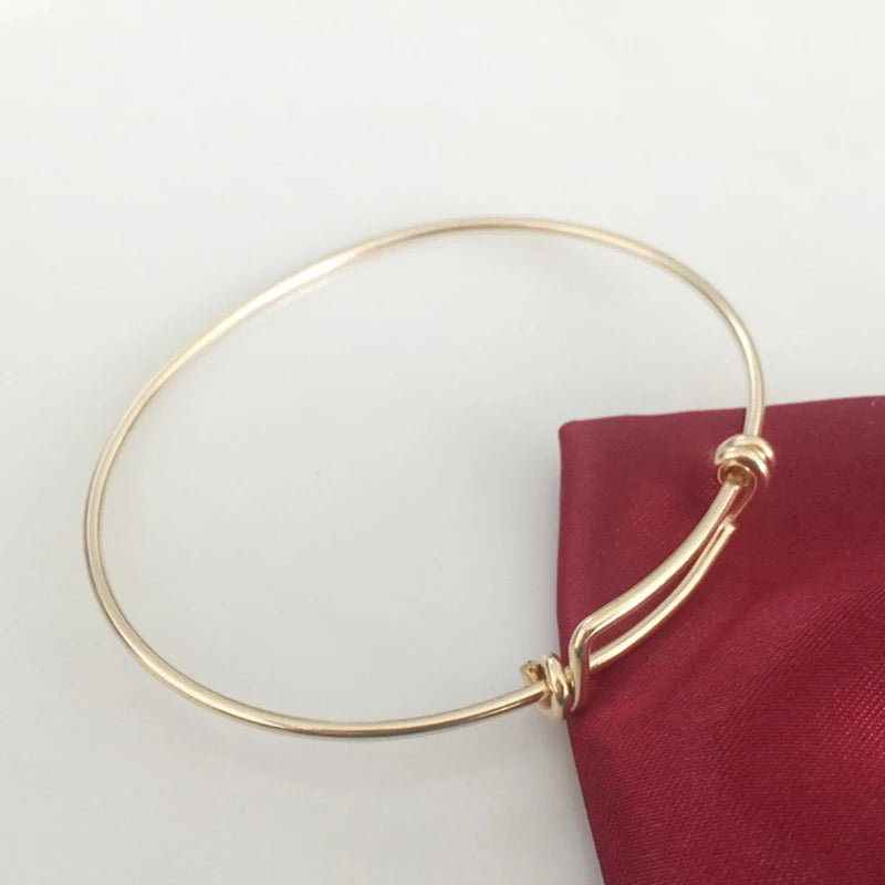 14K Gold Filled Adjustable Bangle Handmade Jewelry Boho Charms Bracelets Vintage Bridesmaid Gift Women Jewelry