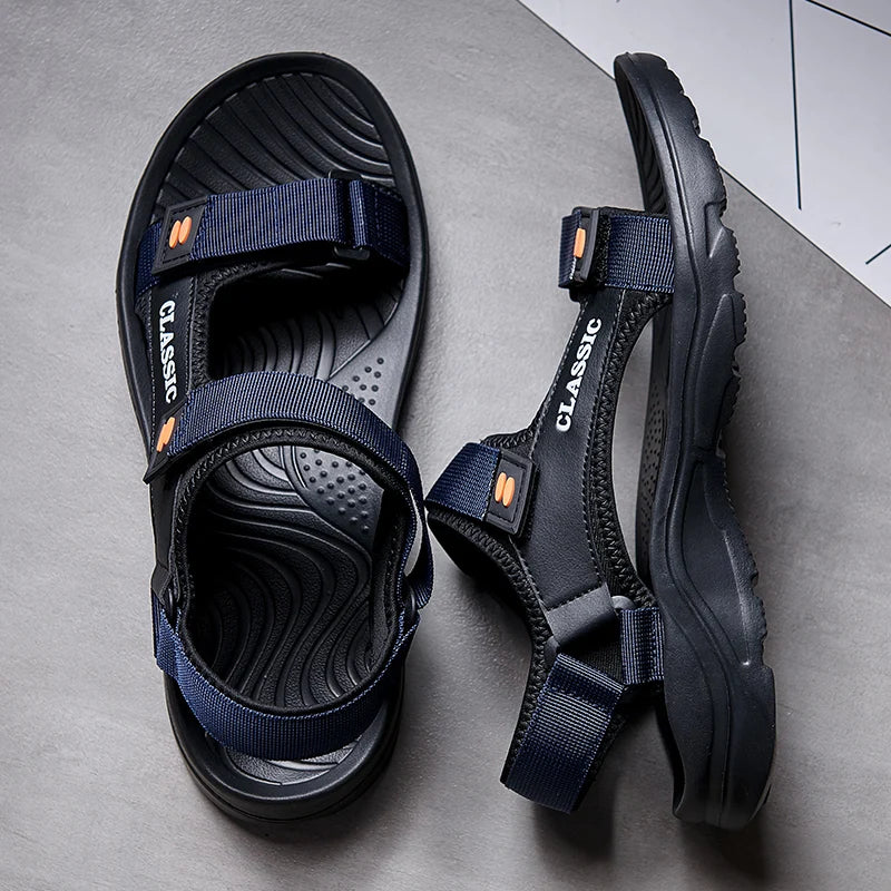 2025 Men Sandals Summer Leisure Beach Holiday Sandals Men Shoes New Outdoor Sneakers Male Retro Comfortable Casual Sandals Men
