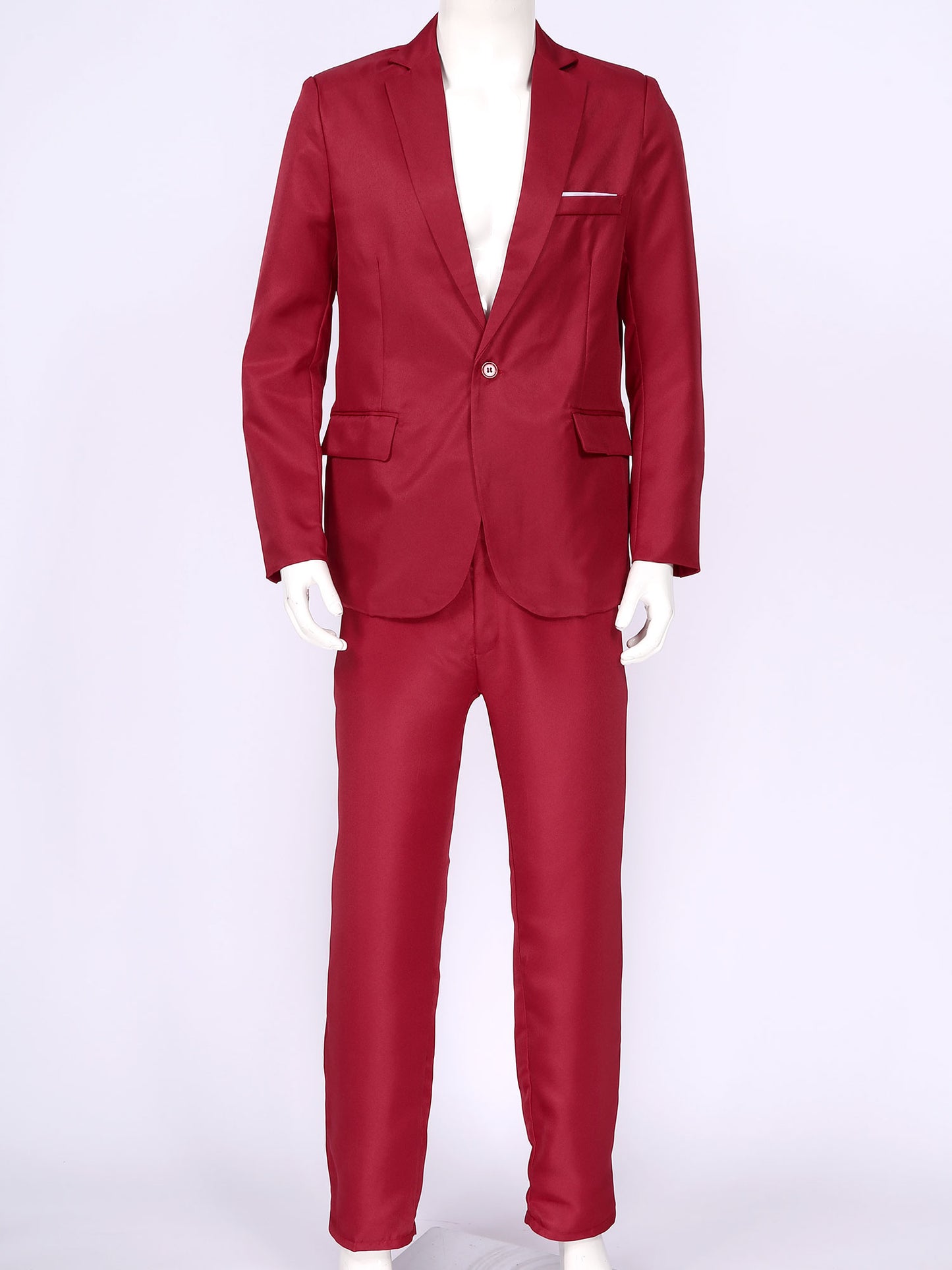 Men Gentleman Suit 2Pcs Formal Uniform Long Sleeve Lapel Blazer Jacket with Pants Office Meetings Business Wedding Party Outfits