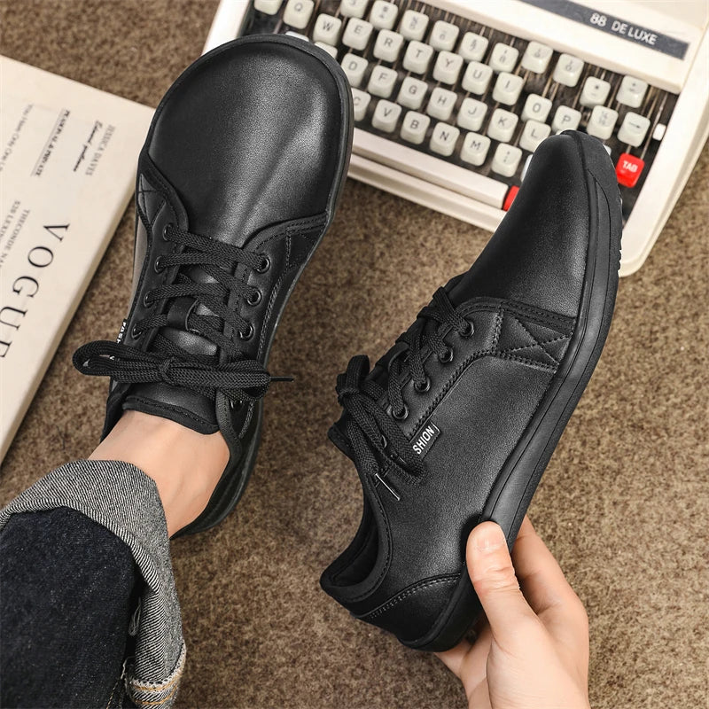 Minimalist Shoe Size 37-48 Men's and Women's Wide Toe Barefoot Casual Artificial Leather Lightweight Walking Sports Shoes