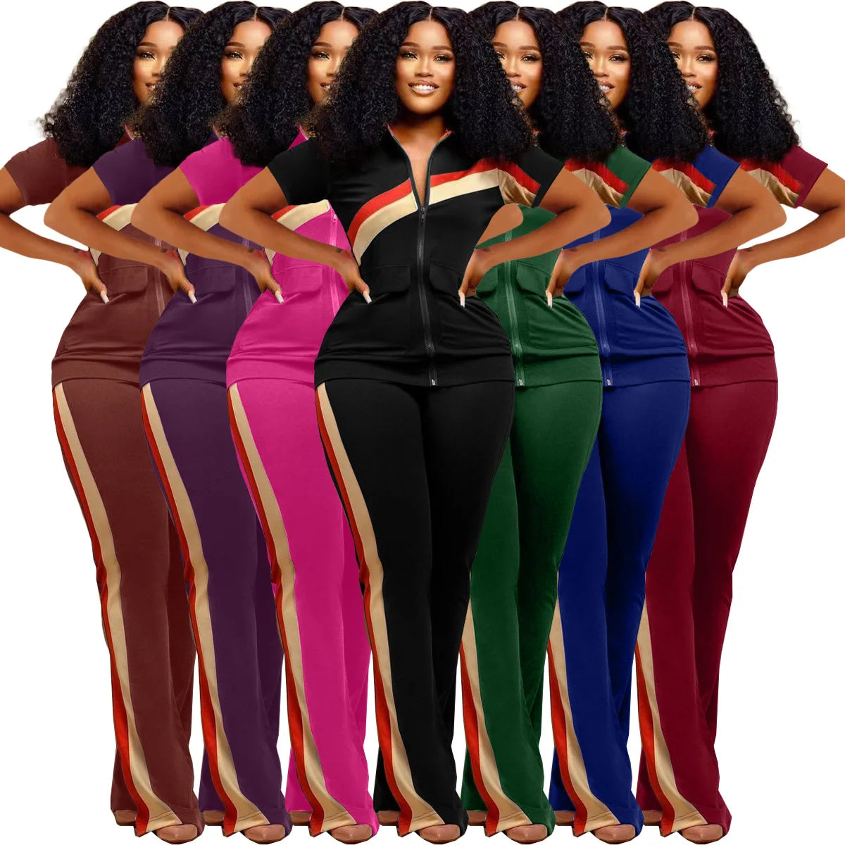 Tracksuit Women Pants Set Two Piece Set Autumn Winter Zipper Jacket Tops Suits Jogging Vintage Patchwork Outfits Y2k Streetwear
