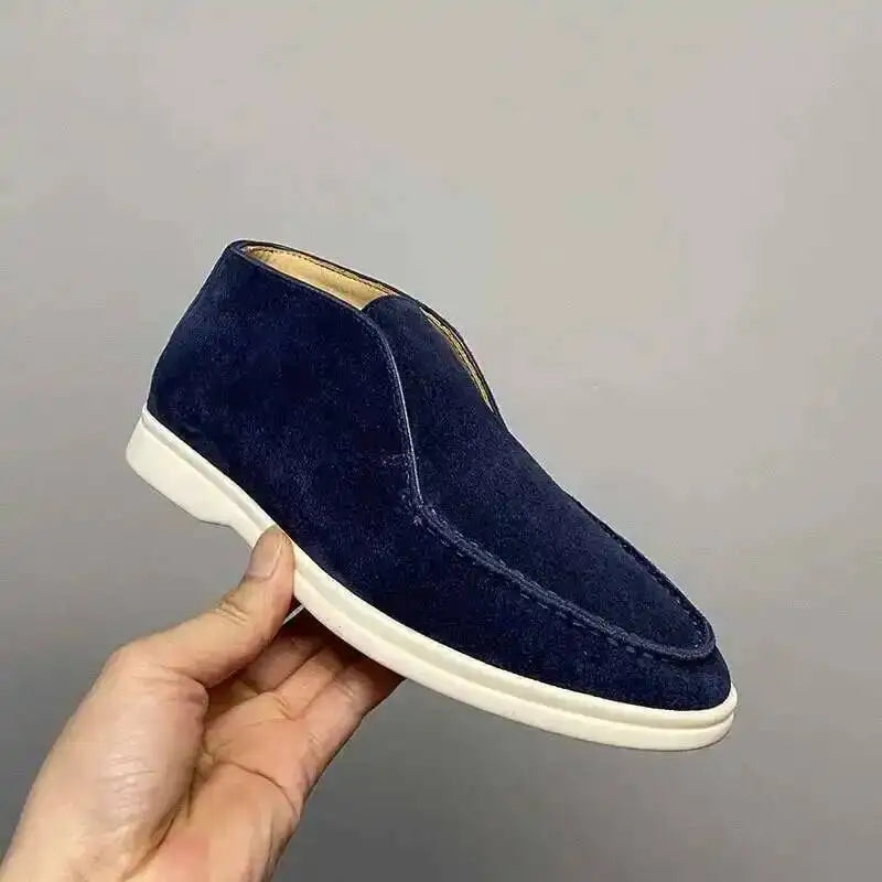 High-top Shoes For Women Loafers Casual Flat Heels One-foot Lazy Shoes Couple Shoes