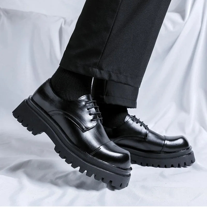 Men's Fashion Business Big Head Shoes Casual Comfortable Versatile Men Leather Shoes Wedding Party GroomHigh Quality Dress Shoes