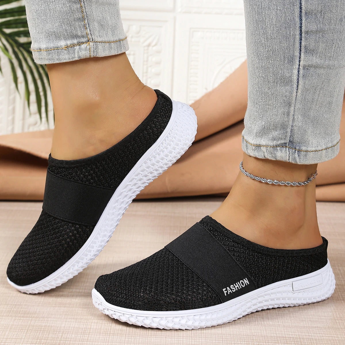 women's shoes Solid Color Mules, women's summer shoes free shippiing shoes Slippers for women Comfortable and breathable