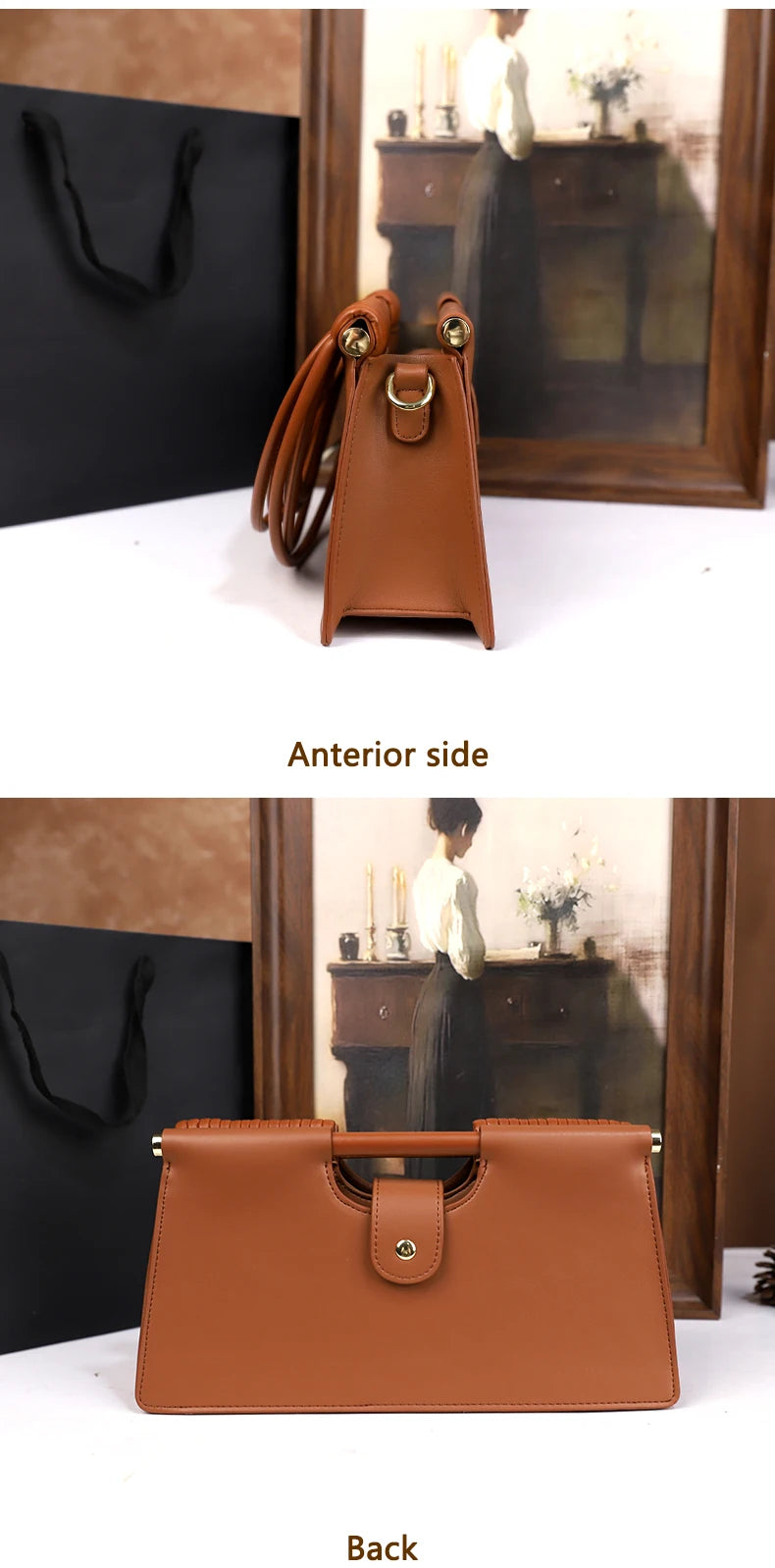 The 2025 new hand-held woven bag with lines is a unique, high-end, individual and fashionable handbag for women