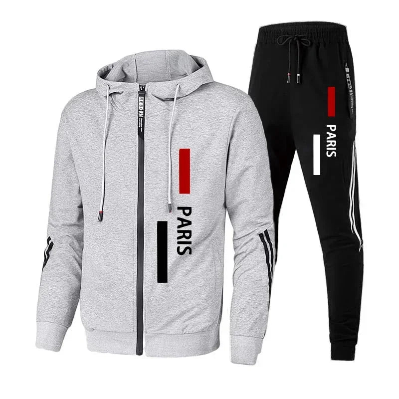 Men's fashion sportswear printed jacket zipper casual coat winter sportswear running men's clothing autumn winter ed sweatshirt.