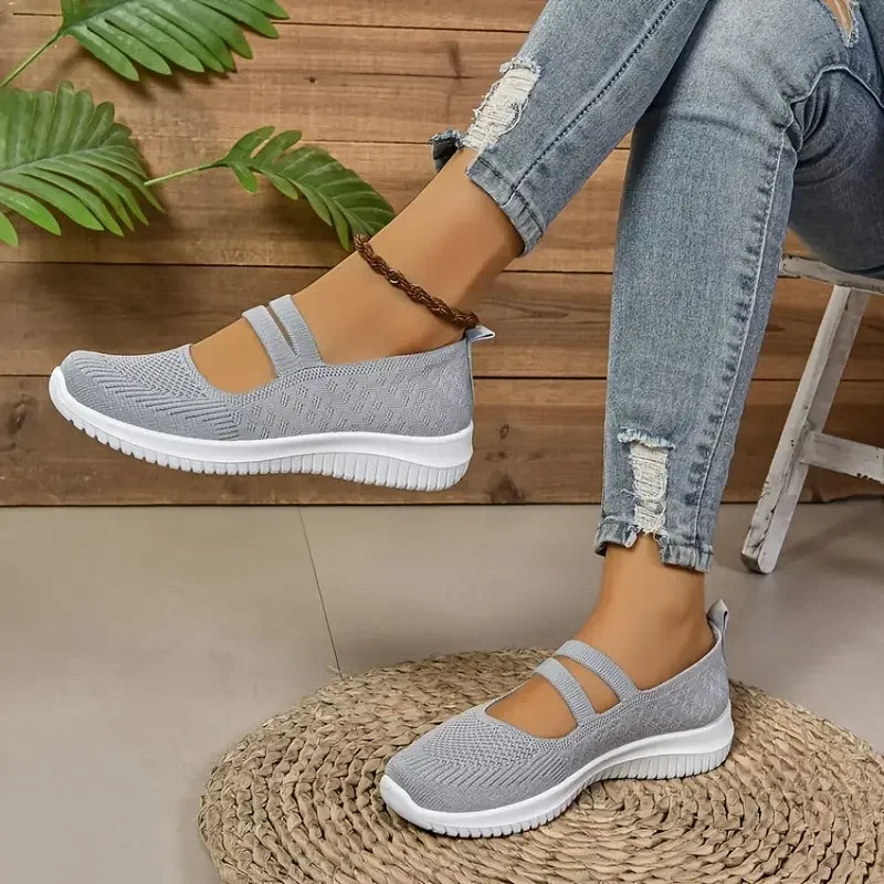 Women's shoes, breathable flying woven shoes, women's outdoor casual shoes, flat anti-slip shoes, free shipping shoes