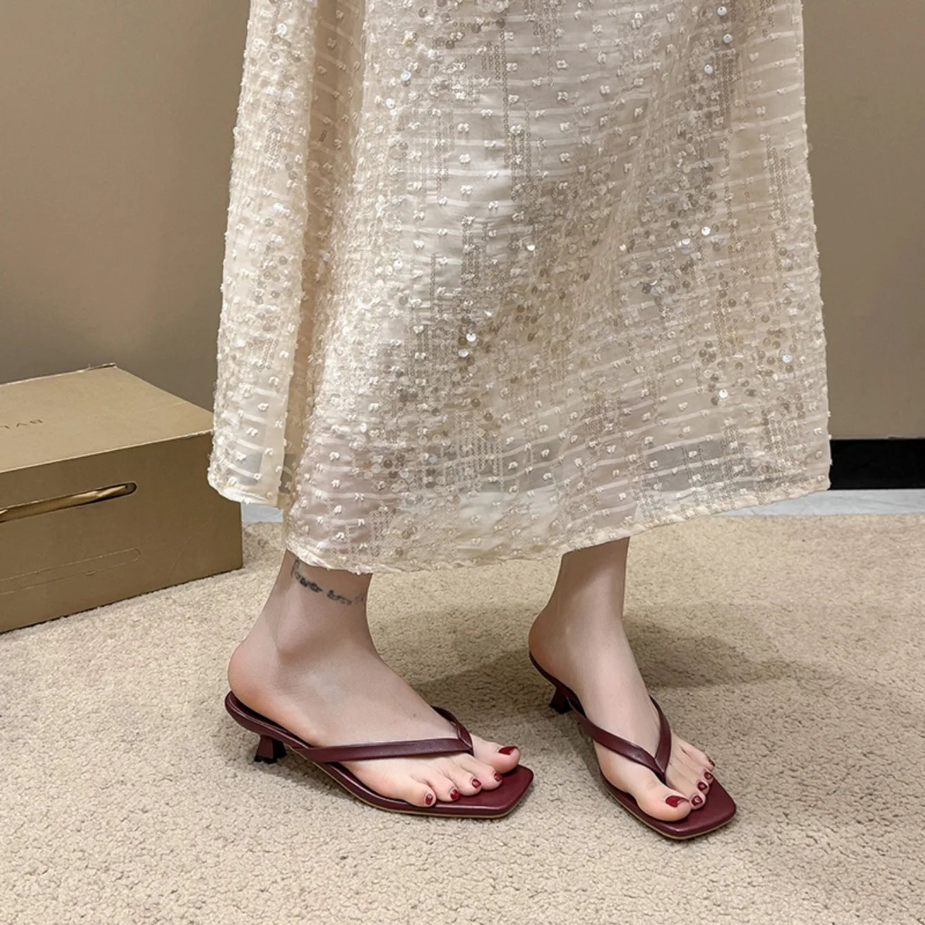 Women Slippers High Heels Sandals Sexy Open Toe Party Wedding New Summer Shoes Fashion Beach Woman Soft Slides Zapatos De Mujer