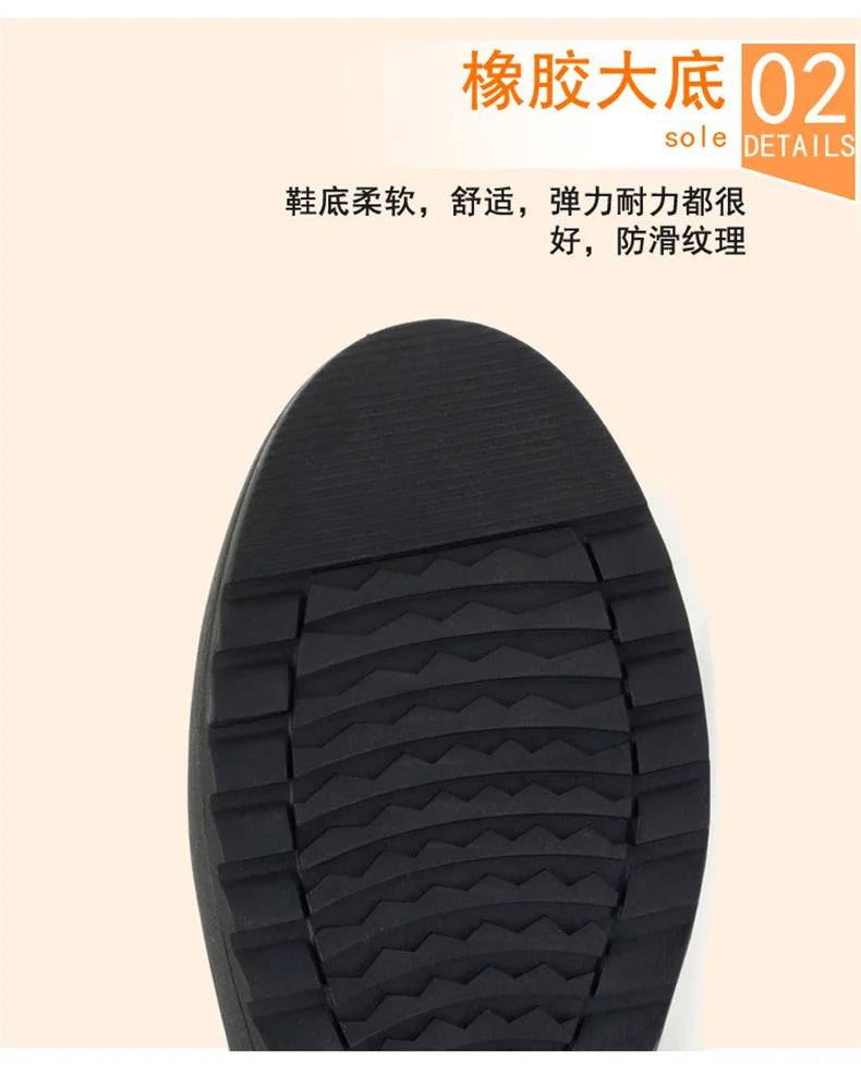 Women's Wedge Anti-slip  Ankle Strap Casual Office Comfortable Soft Leather Shallow Mouth Mom Shoes  Middle-aged Elderly
