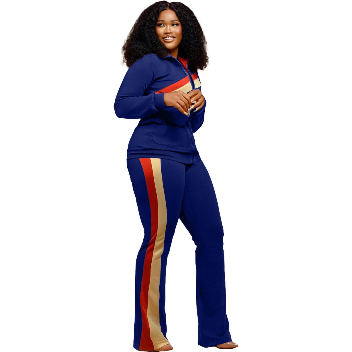 Tracksuit Women Pants Set Two Piece Set Autumn Winter Zipper Jacket Tops Suits Jogging Vintage Patchwork Outfits Y2k Streetwear