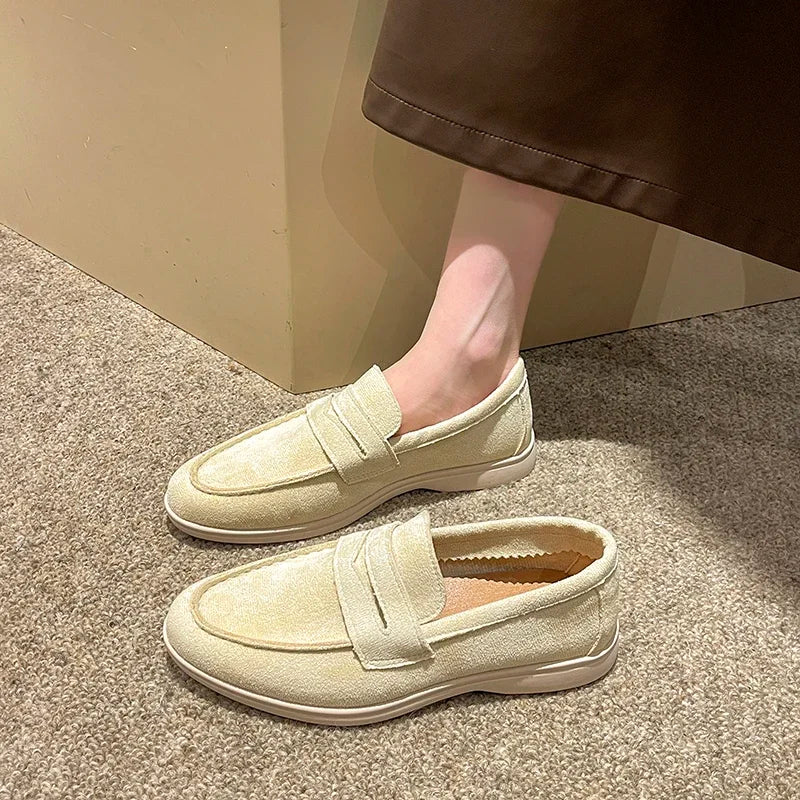 Women's Low Top Shoes 2025 Spring and Autumn New Casual Comfort Loafers High Quality Solid Flat Shoes Zapatos De Mujer